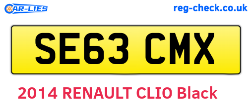 SE63CMX are the vehicle registration plates.
