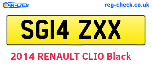 SG14ZXX are the vehicle registration plates.