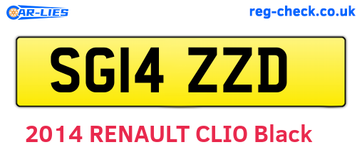 SG14ZZD are the vehicle registration plates.