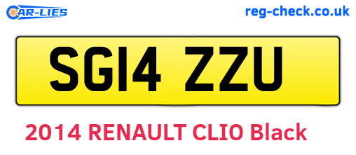 SG14ZZU are the vehicle registration plates.