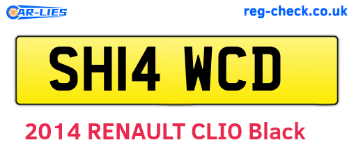 SH14WCD are the vehicle registration plates.