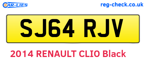 SJ64RJV are the vehicle registration plates.