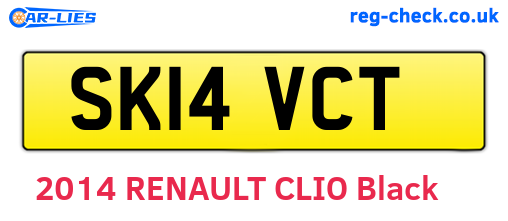 SK14VCT are the vehicle registration plates.