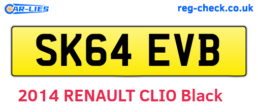 SK64EVB are the vehicle registration plates.