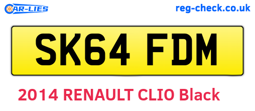 SK64FDM are the vehicle registration plates.