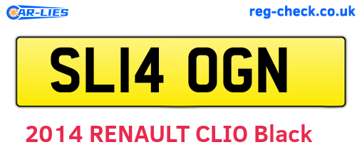 SL14OGN are the vehicle registration plates.