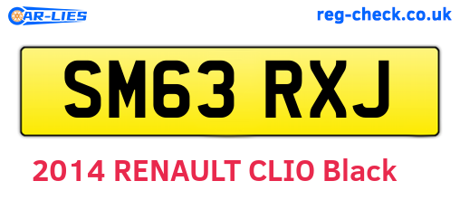 SM63RXJ are the vehicle registration plates.
