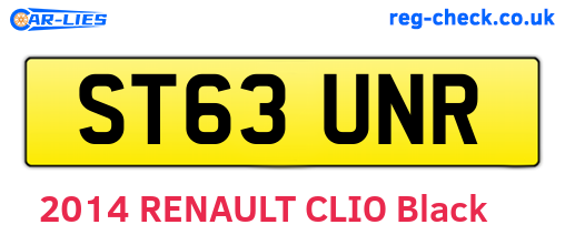 ST63UNR are the vehicle registration plates.