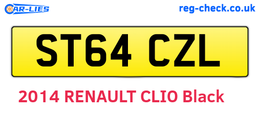 ST64CZL are the vehicle registration plates.