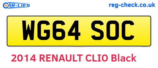 WG64SOC are the vehicle registration plates.