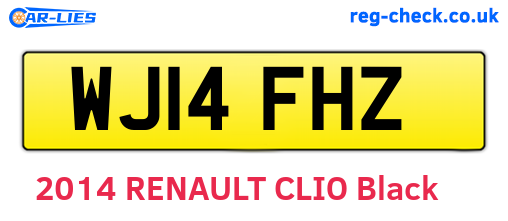 WJ14FHZ are the vehicle registration plates.