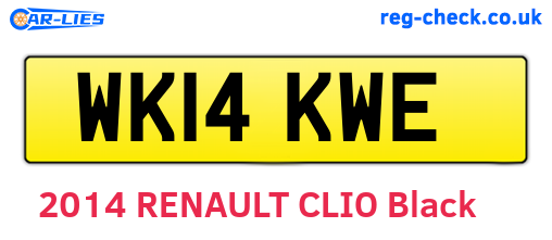 WK14KWE are the vehicle registration plates.