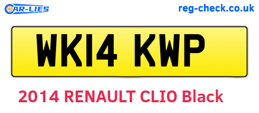 WK14KWP are the vehicle registration plates.