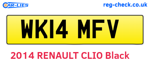 WK14MFV are the vehicle registration plates.