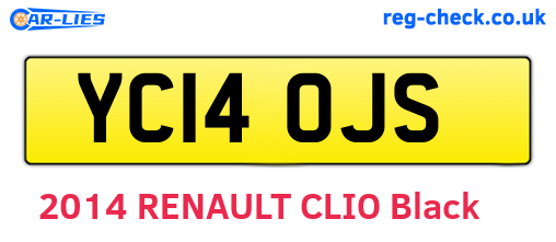 YC14OJS are the vehicle registration plates.