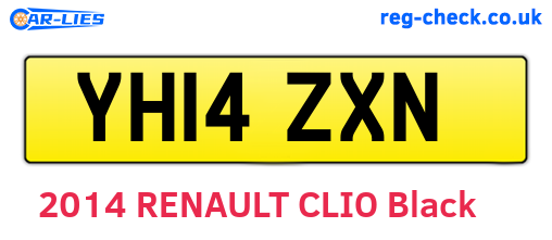 YH14ZXN are the vehicle registration plates.