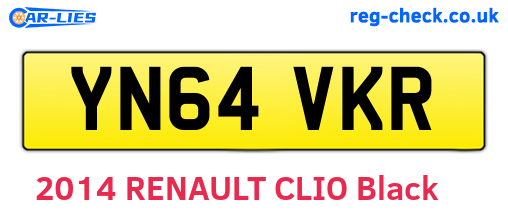 YN64VKR are the vehicle registration plates.