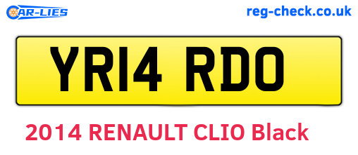 YR14RDO are the vehicle registration plates.