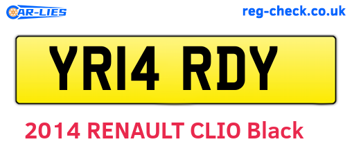YR14RDY are the vehicle registration plates.