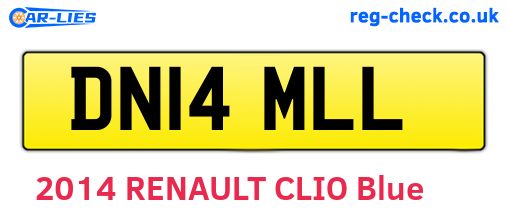 DN14MLL are the vehicle registration plates.