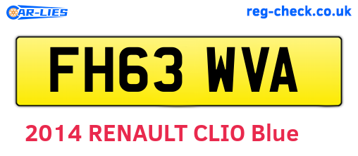 FH63WVA are the vehicle registration plates.
