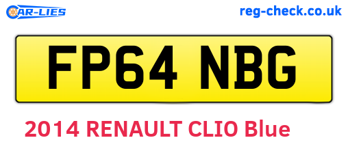 FP64NBG are the vehicle registration plates.