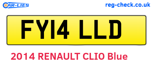 FY14LLD are the vehicle registration plates.