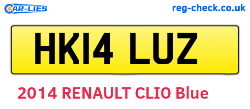 HK14LUZ are the vehicle registration plates.
