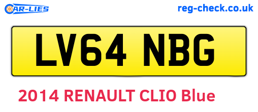 LV64NBG are the vehicle registration plates.