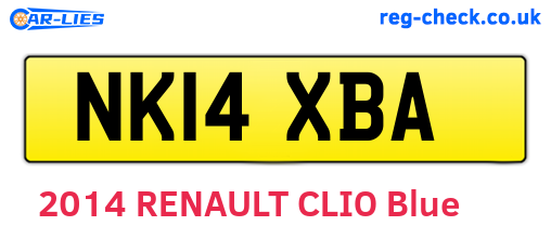 NK14XBA are the vehicle registration plates.