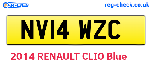 NV14WZC are the vehicle registration plates.