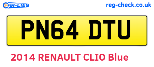 PN64DTU are the vehicle registration plates.