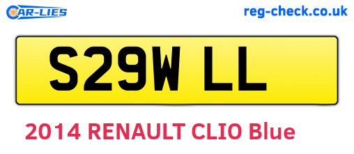 S29WLL are the vehicle registration plates.
