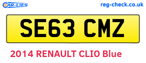 SE63CMZ are the vehicle registration plates.