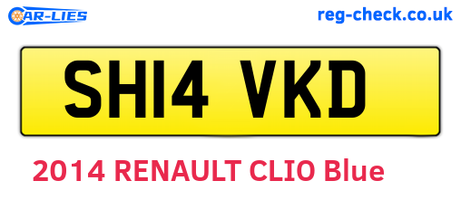 SH14VKD are the vehicle registration plates.