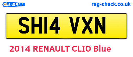 SH14VXN are the vehicle registration plates.