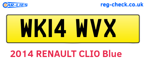 WK14WVX are the vehicle registration plates.