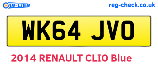 WK64JVO are the vehicle registration plates.
