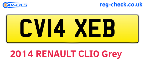 CV14XEB are the vehicle registration plates.