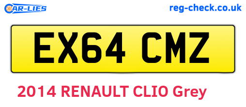 EX64CMZ are the vehicle registration plates.