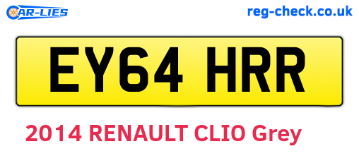EY64HRR are the vehicle registration plates.
