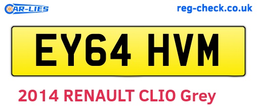 EY64HVM are the vehicle registration plates.