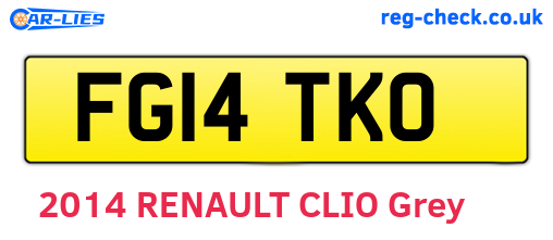FG14TKO are the vehicle registration plates.