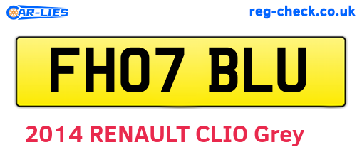 FH07BLU are the vehicle registration plates.