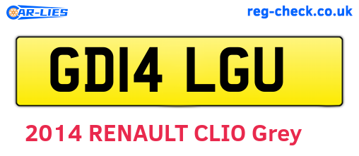 GD14LGU are the vehicle registration plates.