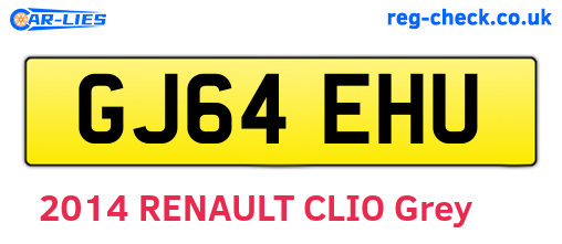 GJ64EHU are the vehicle registration plates.