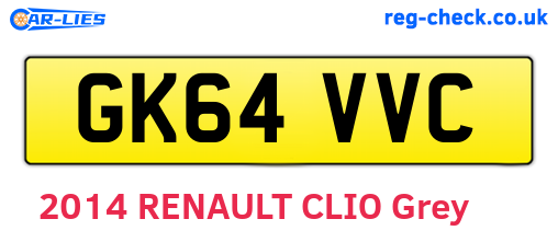 GK64VVC are the vehicle registration plates.