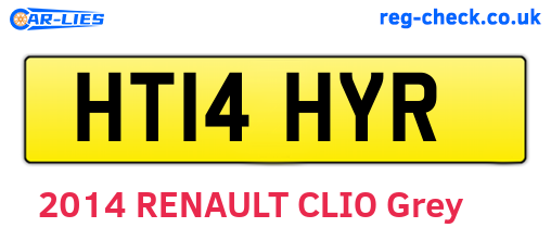 HT14HYR are the vehicle registration plates.