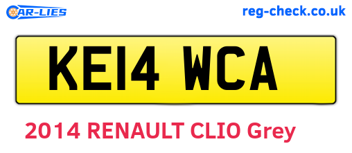 KE14WCA are the vehicle registration plates.