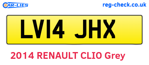 LV14JHX are the vehicle registration plates.
